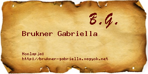 Brukner Gabriella névjegykártya